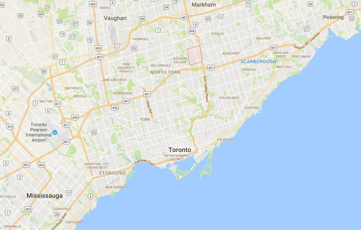 Mapa Arašidové okres Toronto