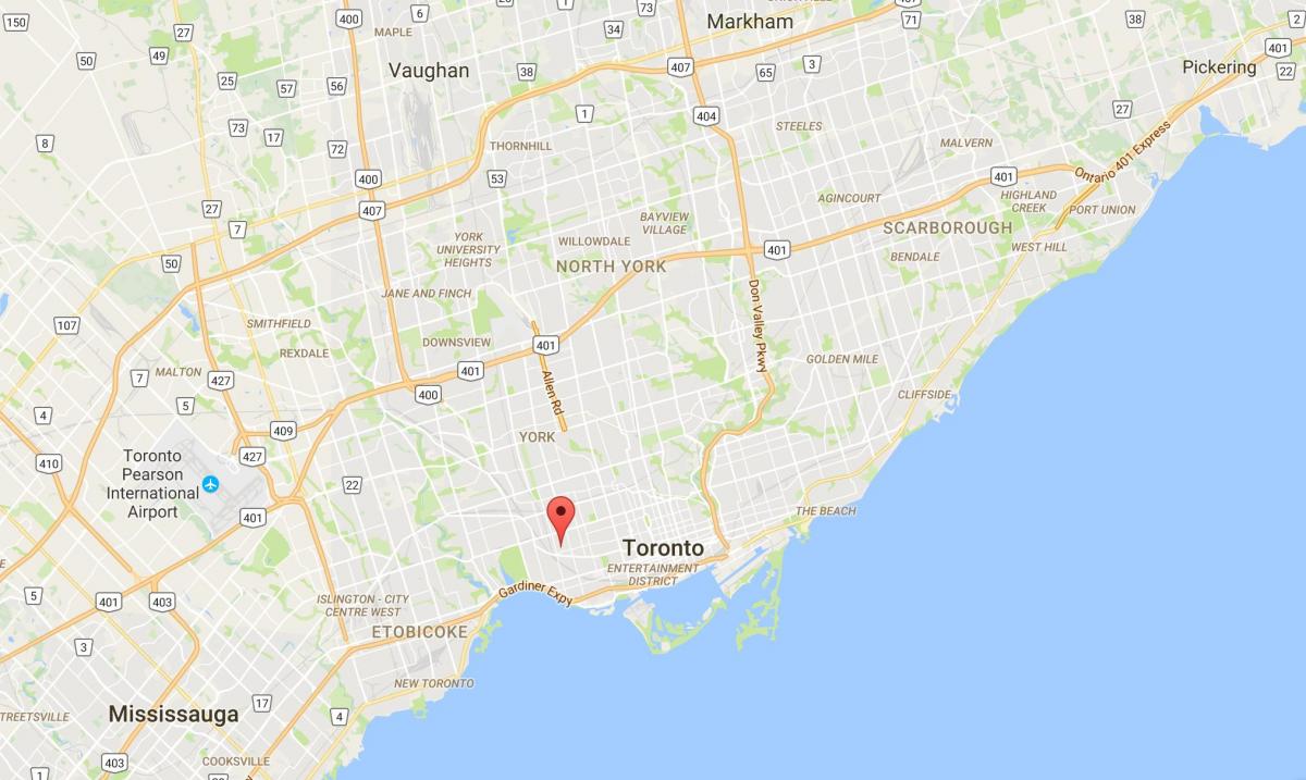 Mapa Brockton Obce okres Toronto