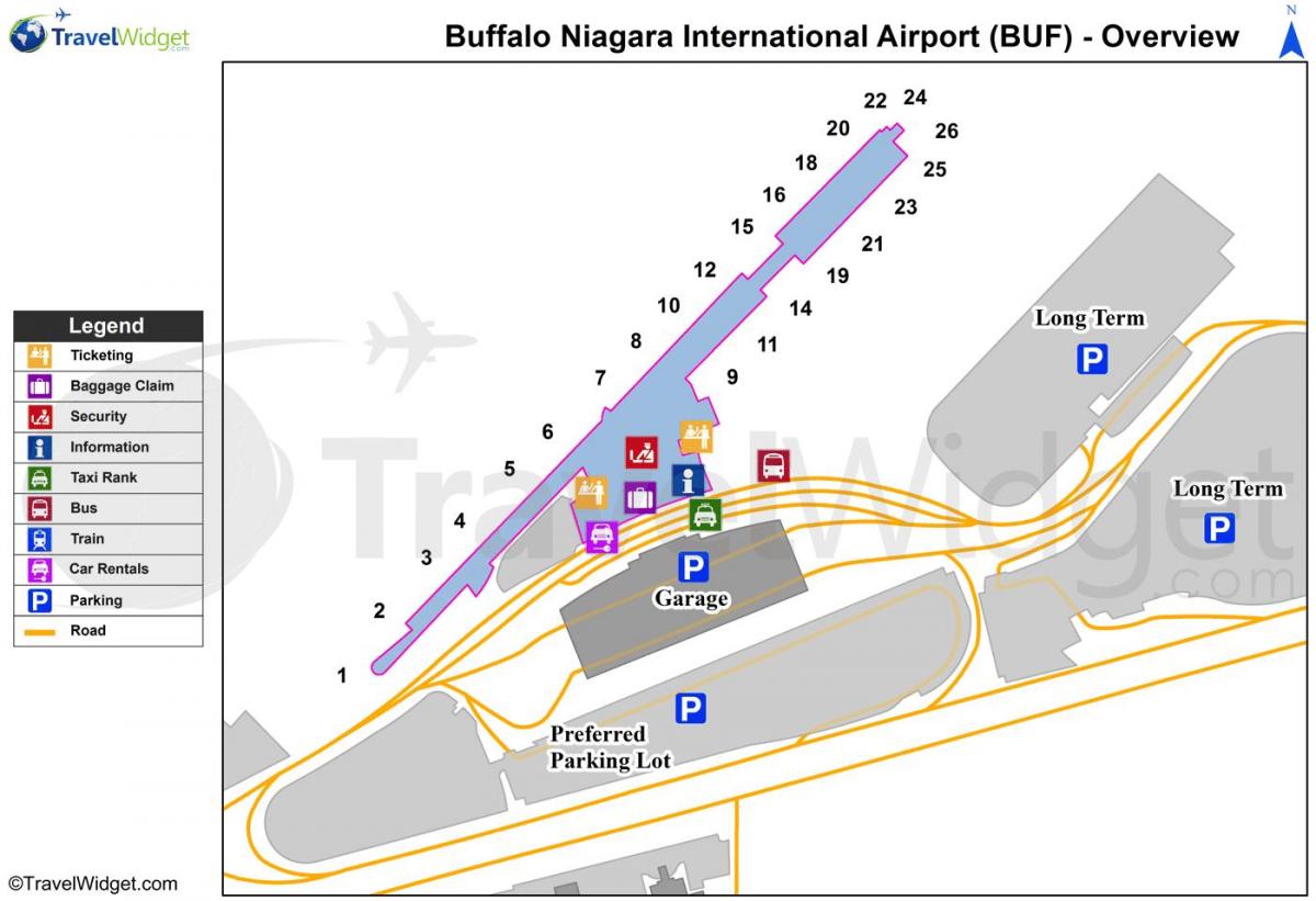 Mapu Buffalo Niagara letiska