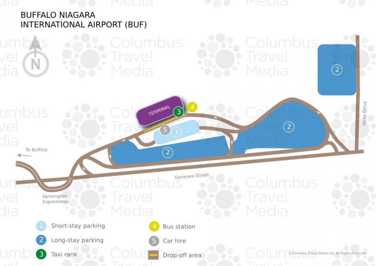 Mapu Buffalo Niagara medzinárodné letisko