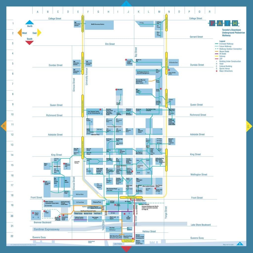 Mapa Cesty Finančnej Štvrti Toronto