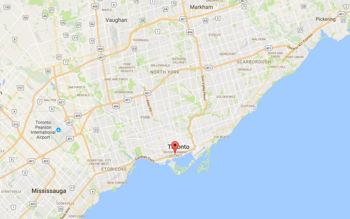 Mapa CityPlace okres Toronto