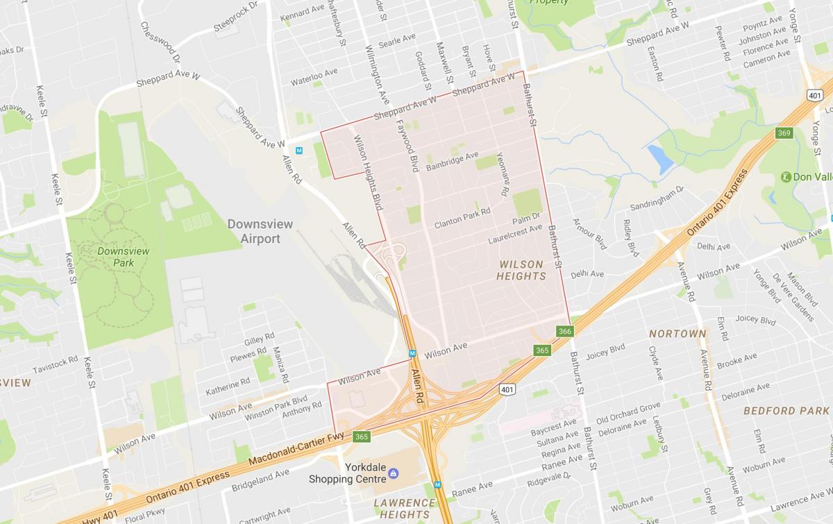 Mapa Clanton Park okolí Toronto