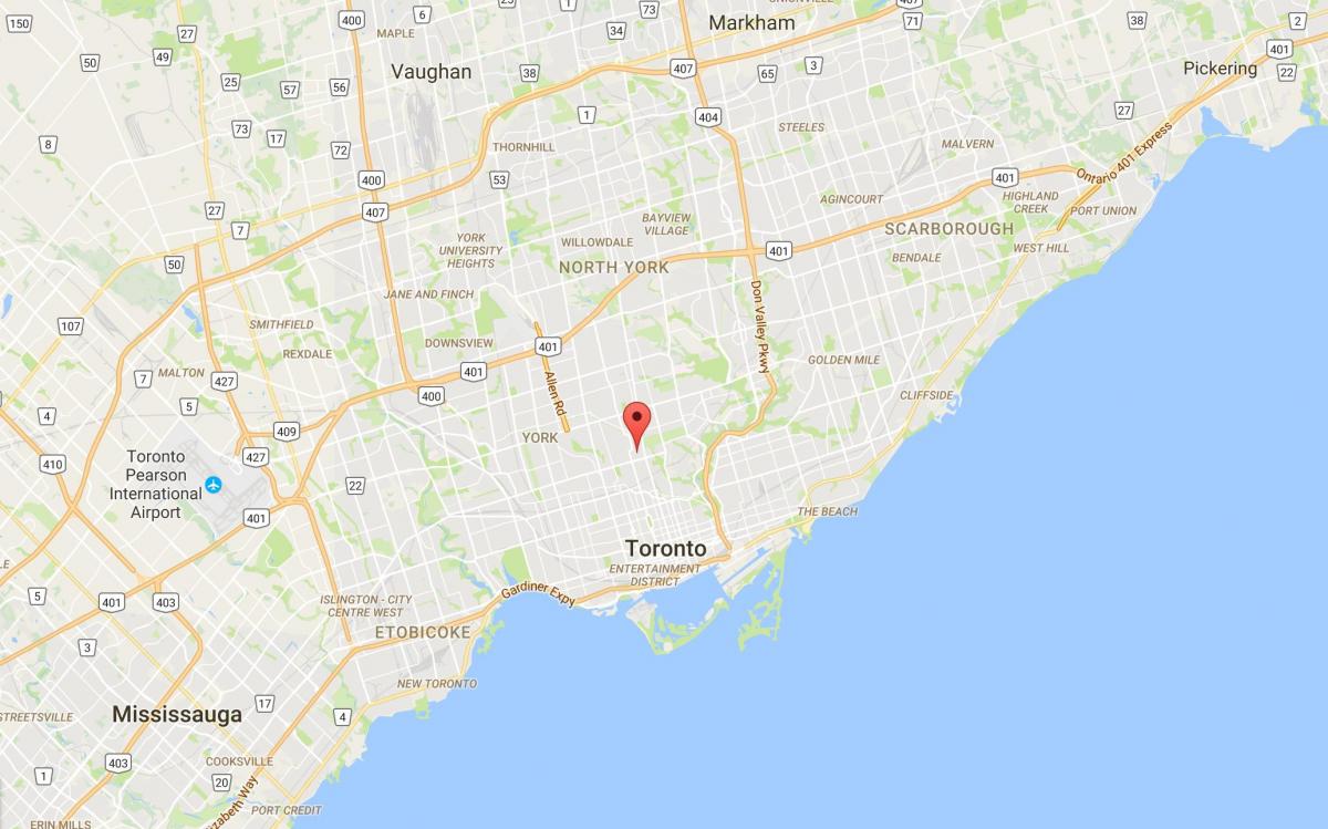 Mapa Deer Park okres Toronto