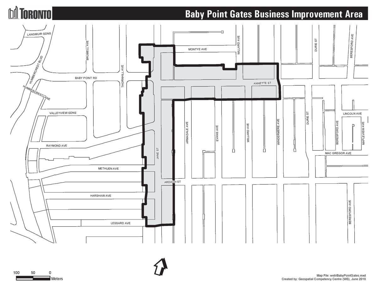 Mapa Dieťa bod brány Toronto