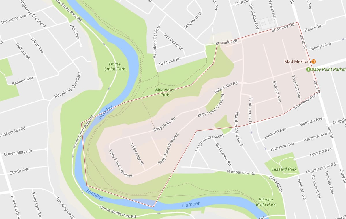 Mapa Dieťa Bod okolí Toronto