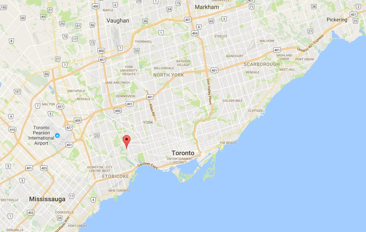 Mapa Dieťa Bod okres Toronto