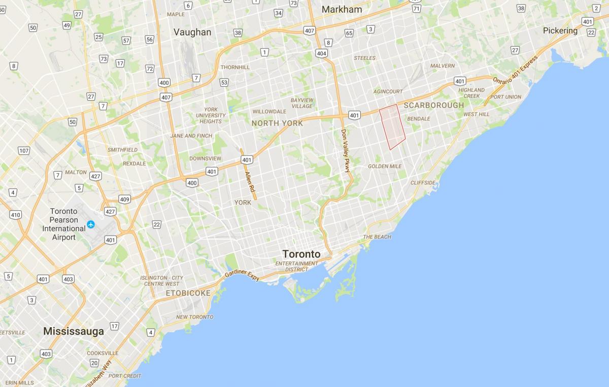 Mapa Dorset Park okres Toronto
