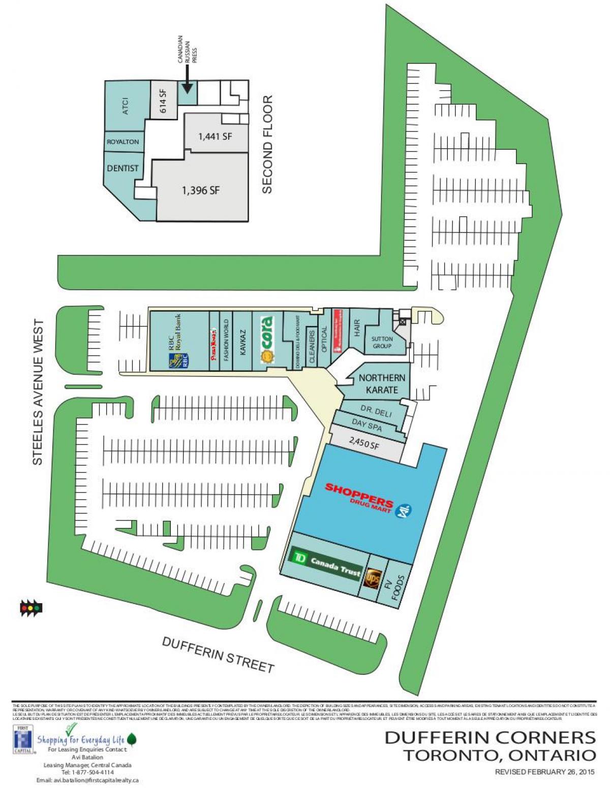 Mapa Dufferin mall