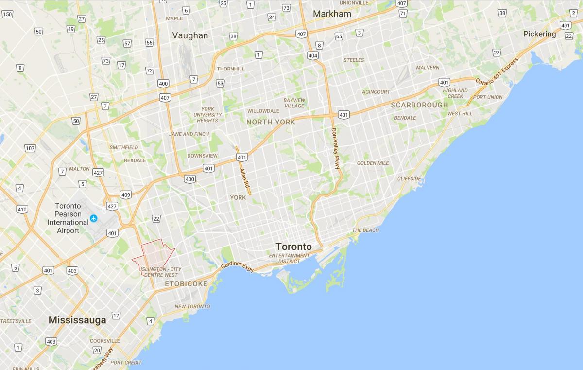Mapa Eatonville okres Toronto