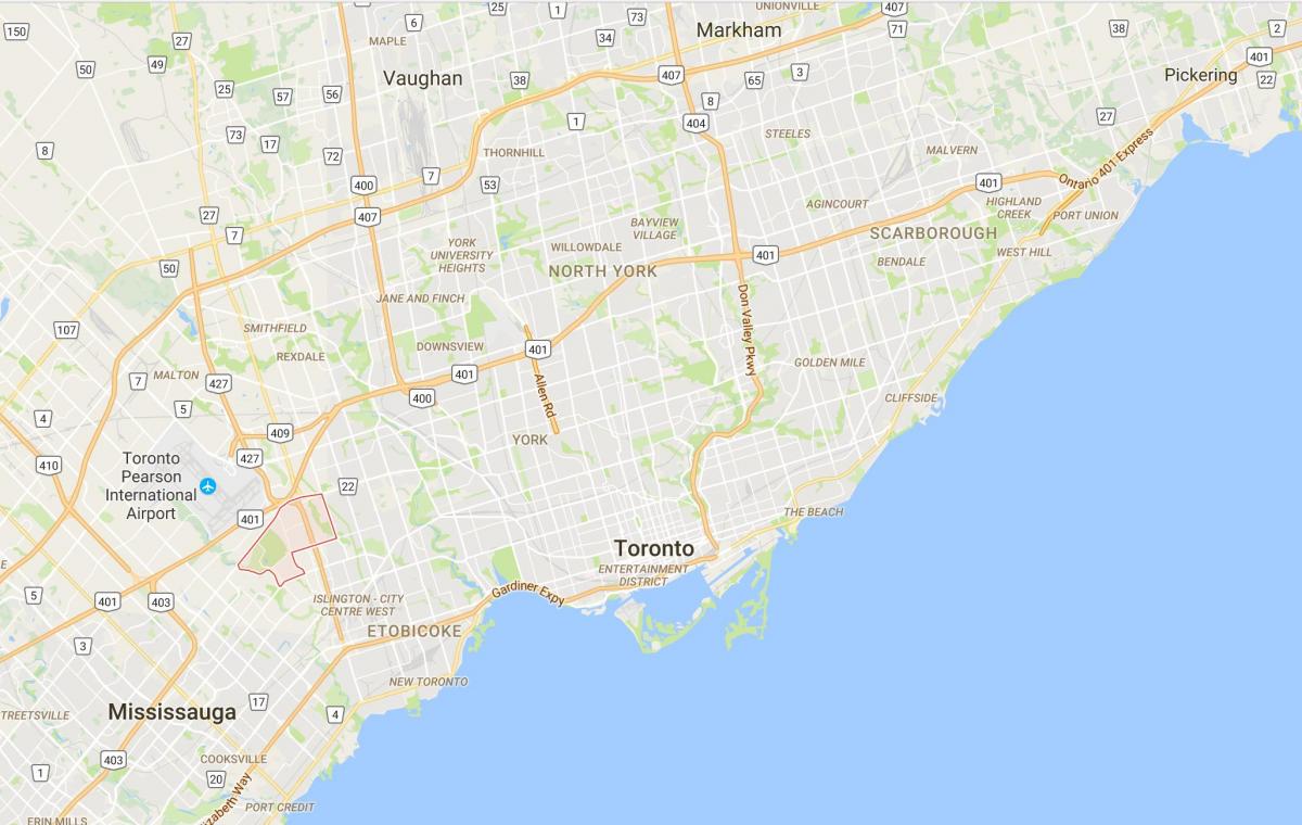 Mapa Eringate okres Toronto