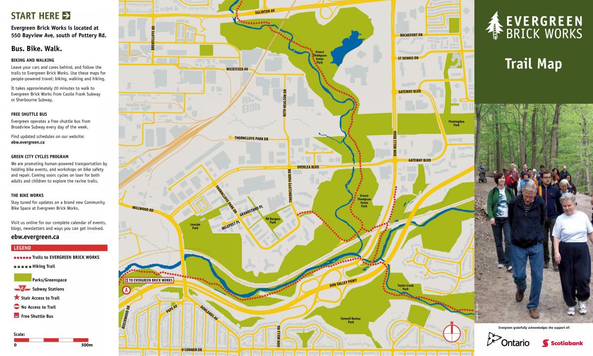Mapa Evergreen Tehelni Toronto