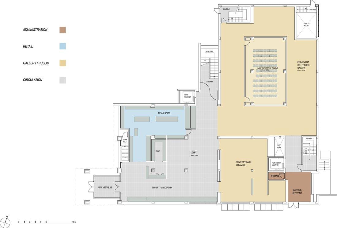 Mapa Gardiner Múzeum prvom poschodí