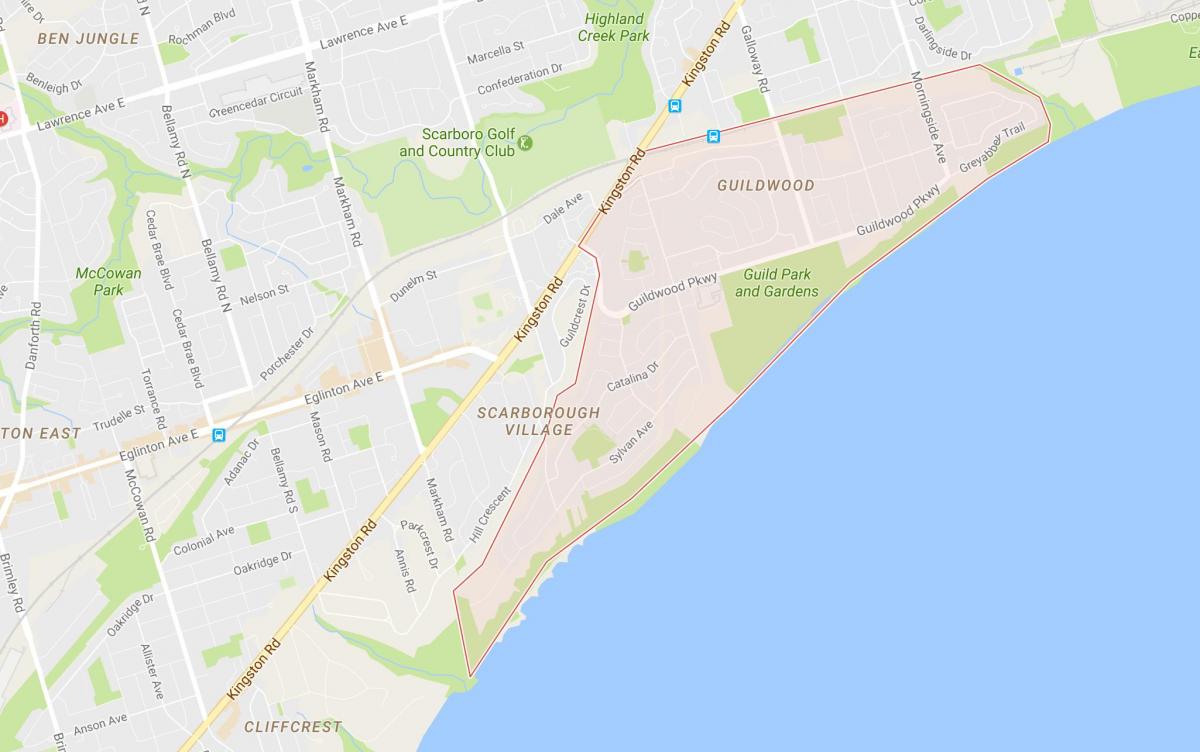 Mapa Guildwood okolí Toronto