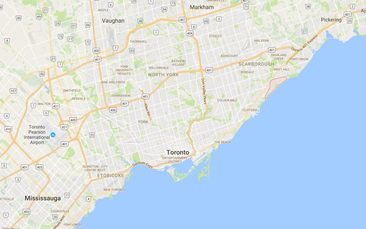 Mapa Guildwood okres Toronto