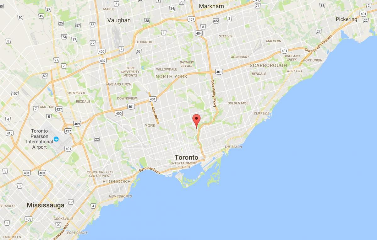 Mapa Guvernéra Most okres Toronto