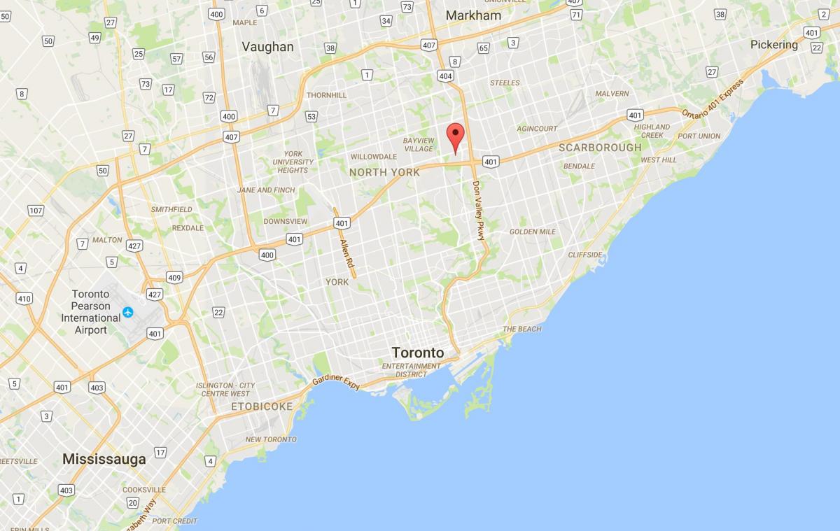 Mapa Henry Farmy okres Toronto
