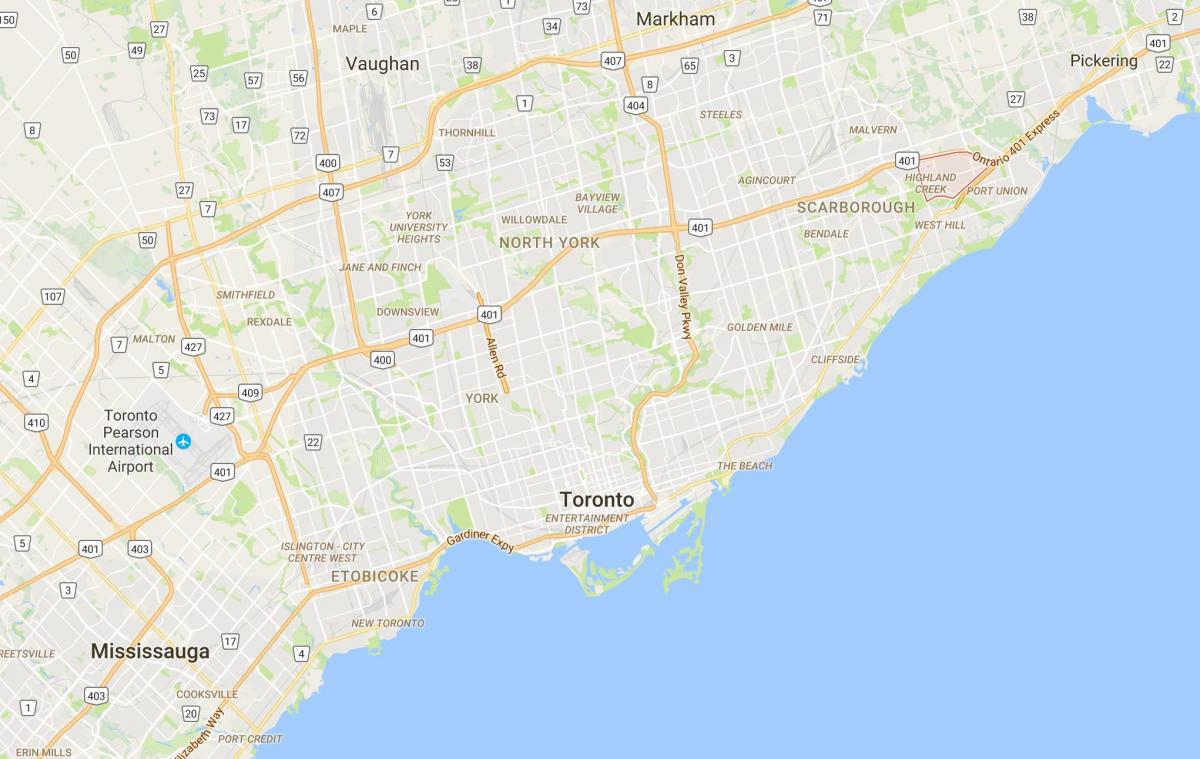 Mapa Highland Creek okres Toronto