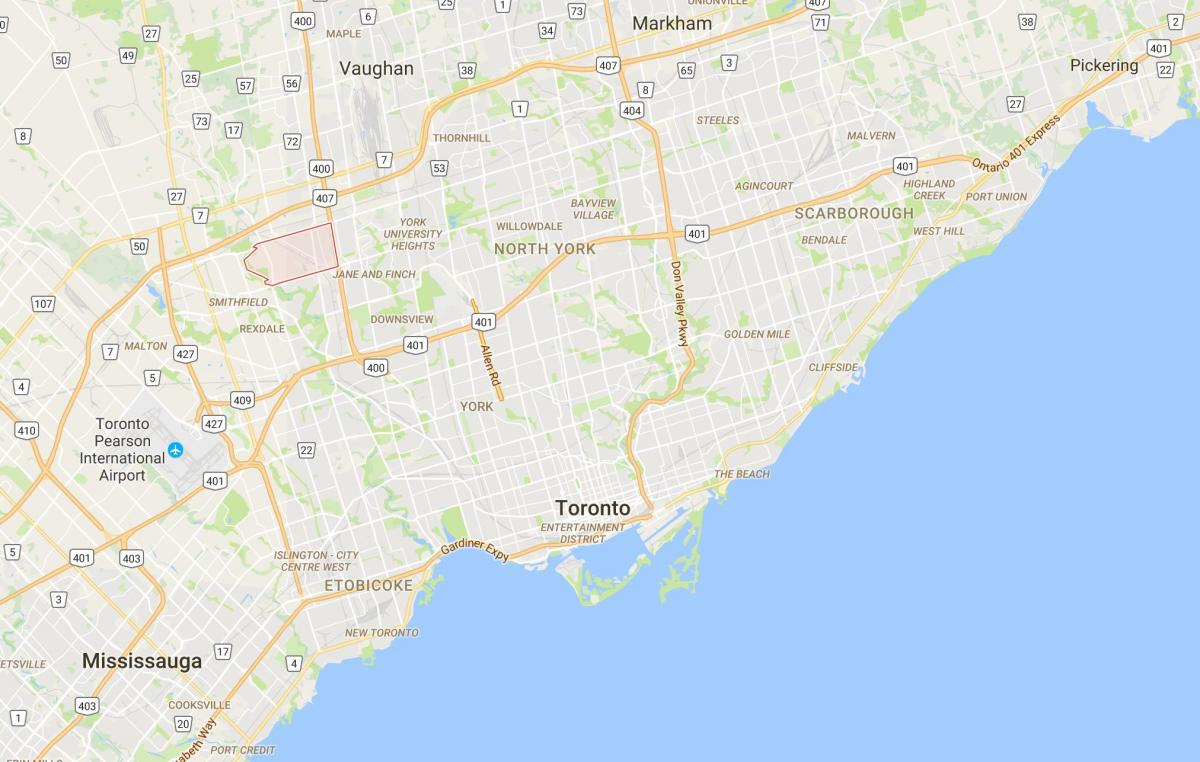 Mapa Humber Summit okres Toronto