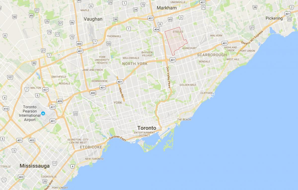 Mapa L'Amoreaux okres Toronto