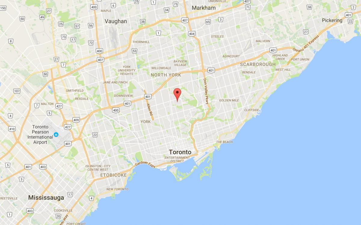 Mapa Lawrence Park okres Toronto