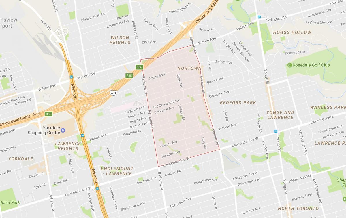 Mapa Ledbury Park okolí Toronto