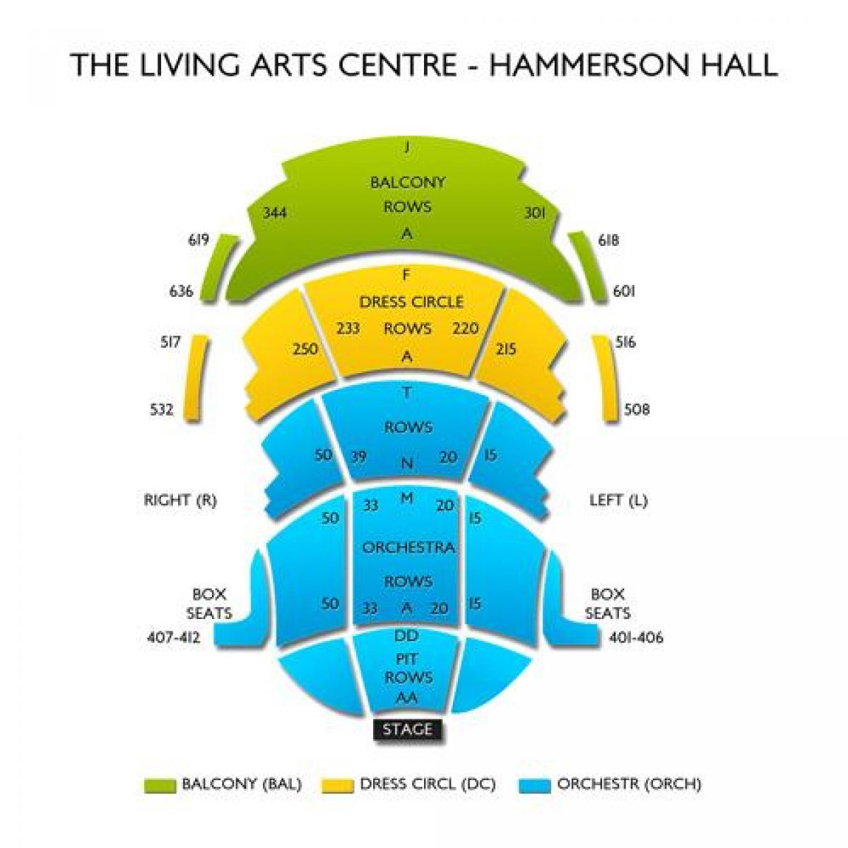 Mapa Living Arts Centre Hammerson hala