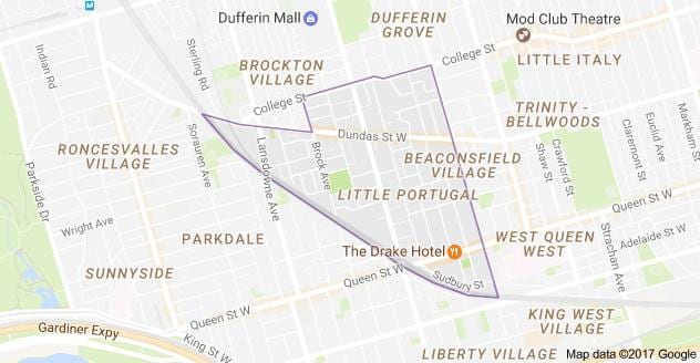 Mapa Malé Portugalsko Toronto