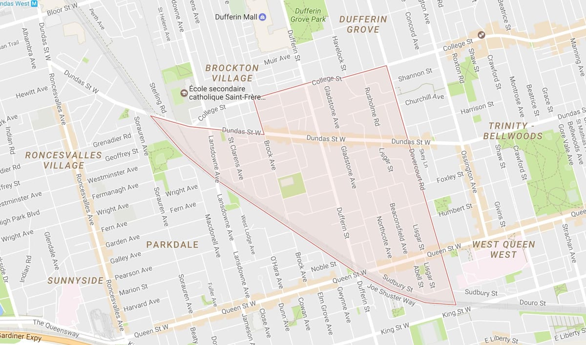 Mapa Malé Portugalsko okolí Toronto