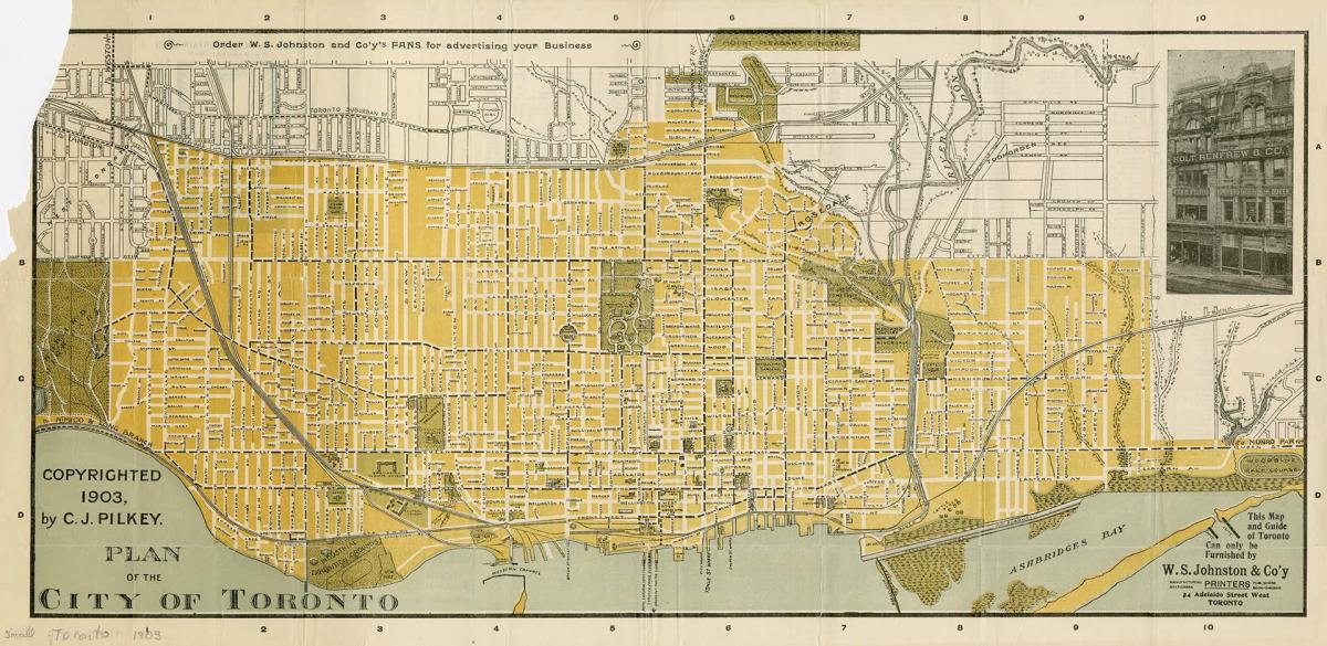 Mapa mesta Toronto 1903