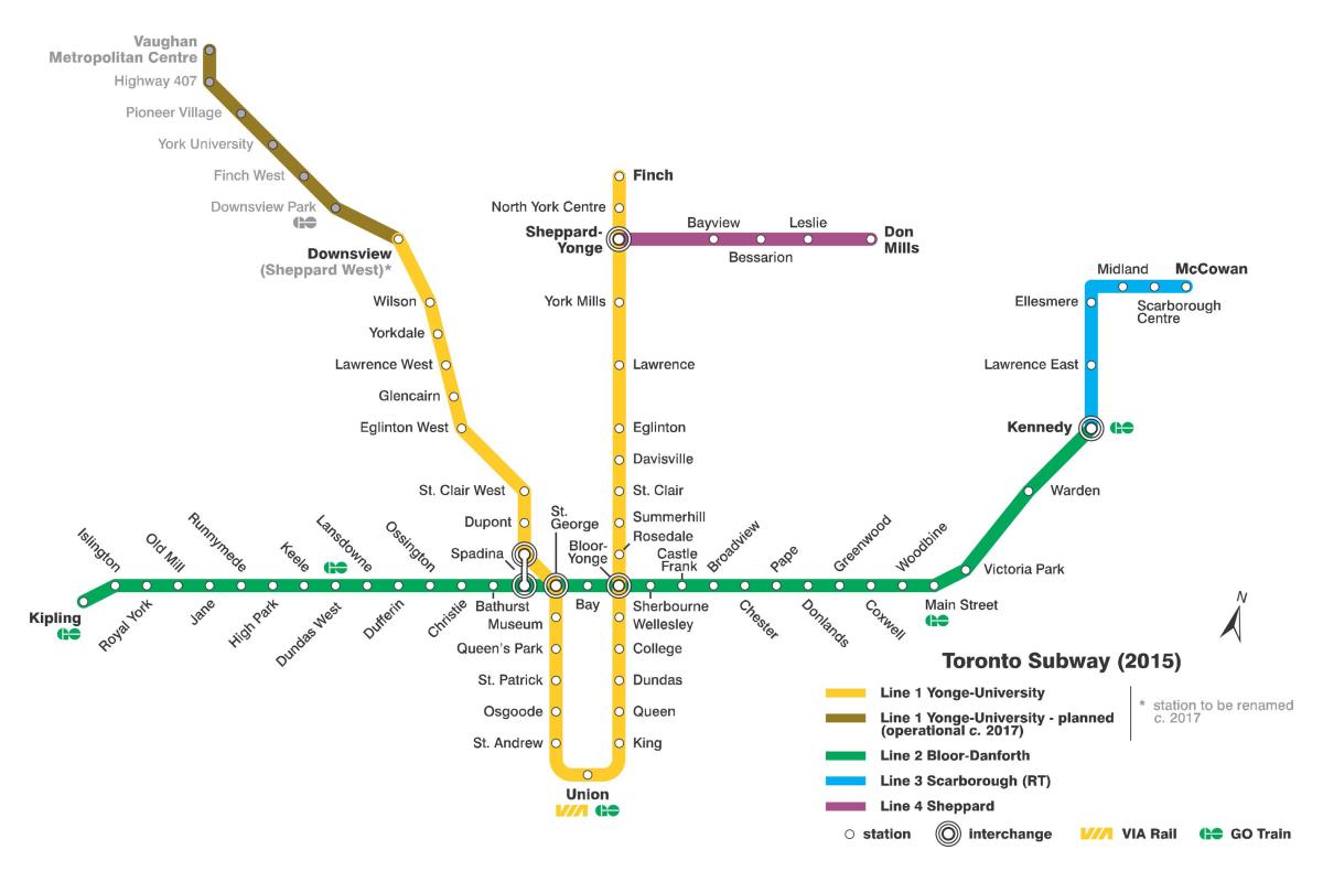 Mapa metro Toronto