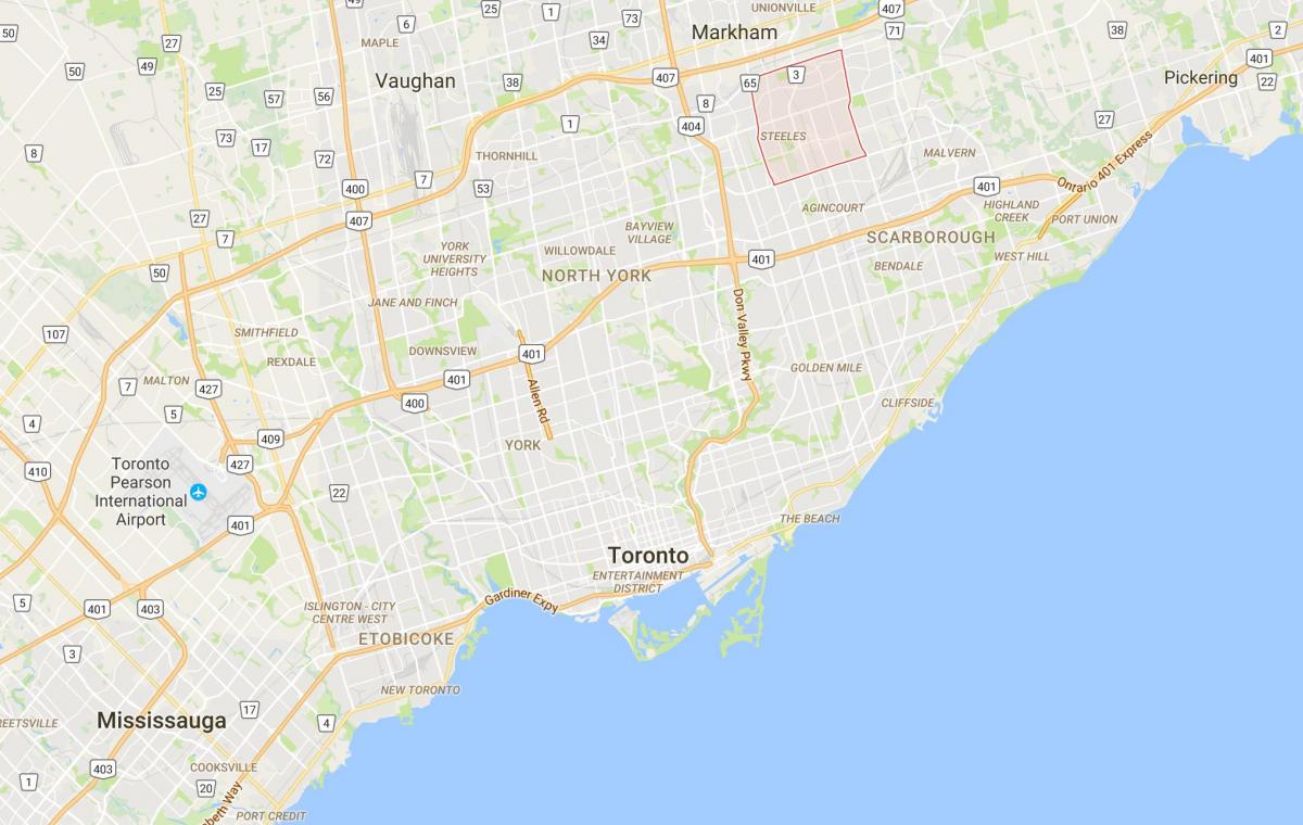 Mapa Milliken okres Toronto