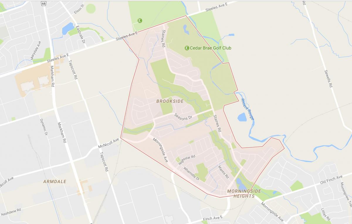Mapa Morningside Heights okolí Toronto