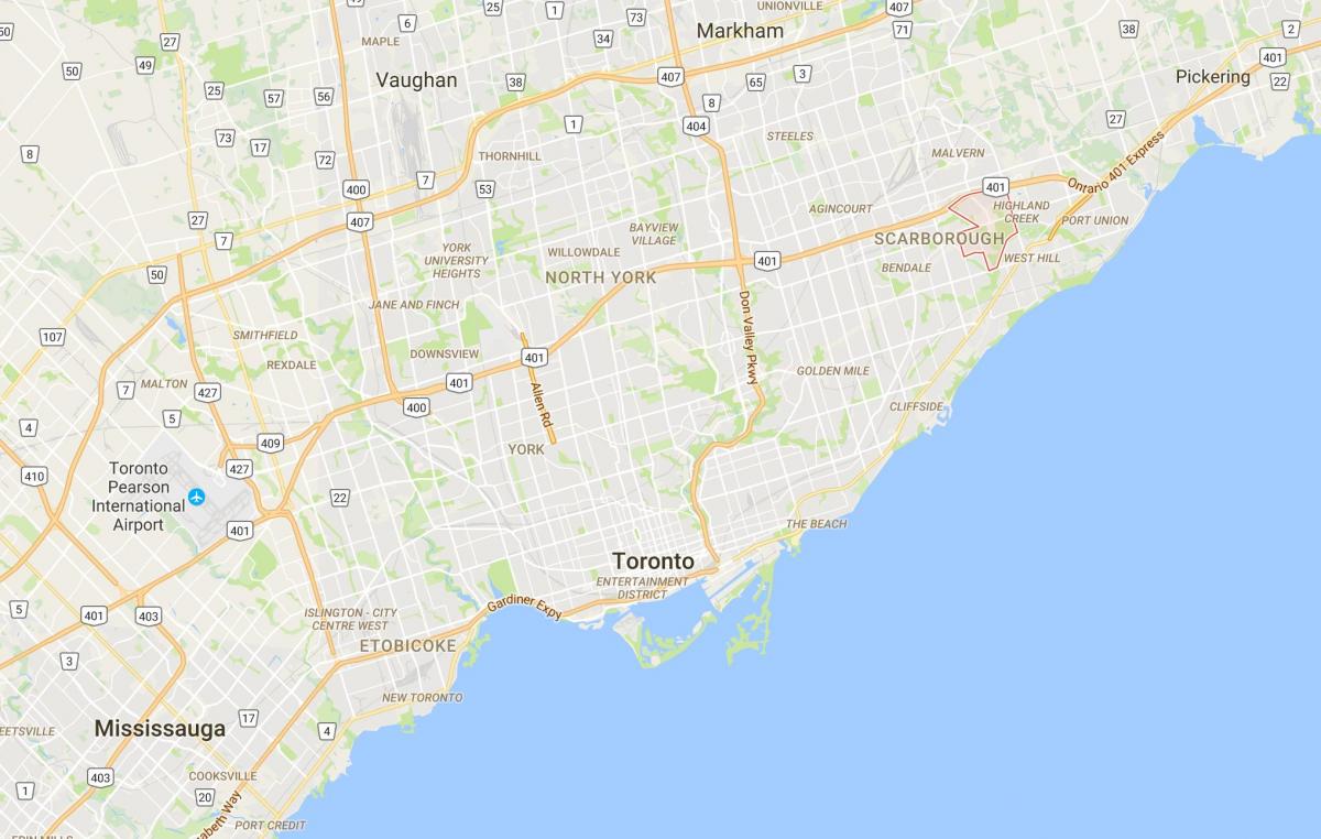 Mapa Morningside okres Toronto