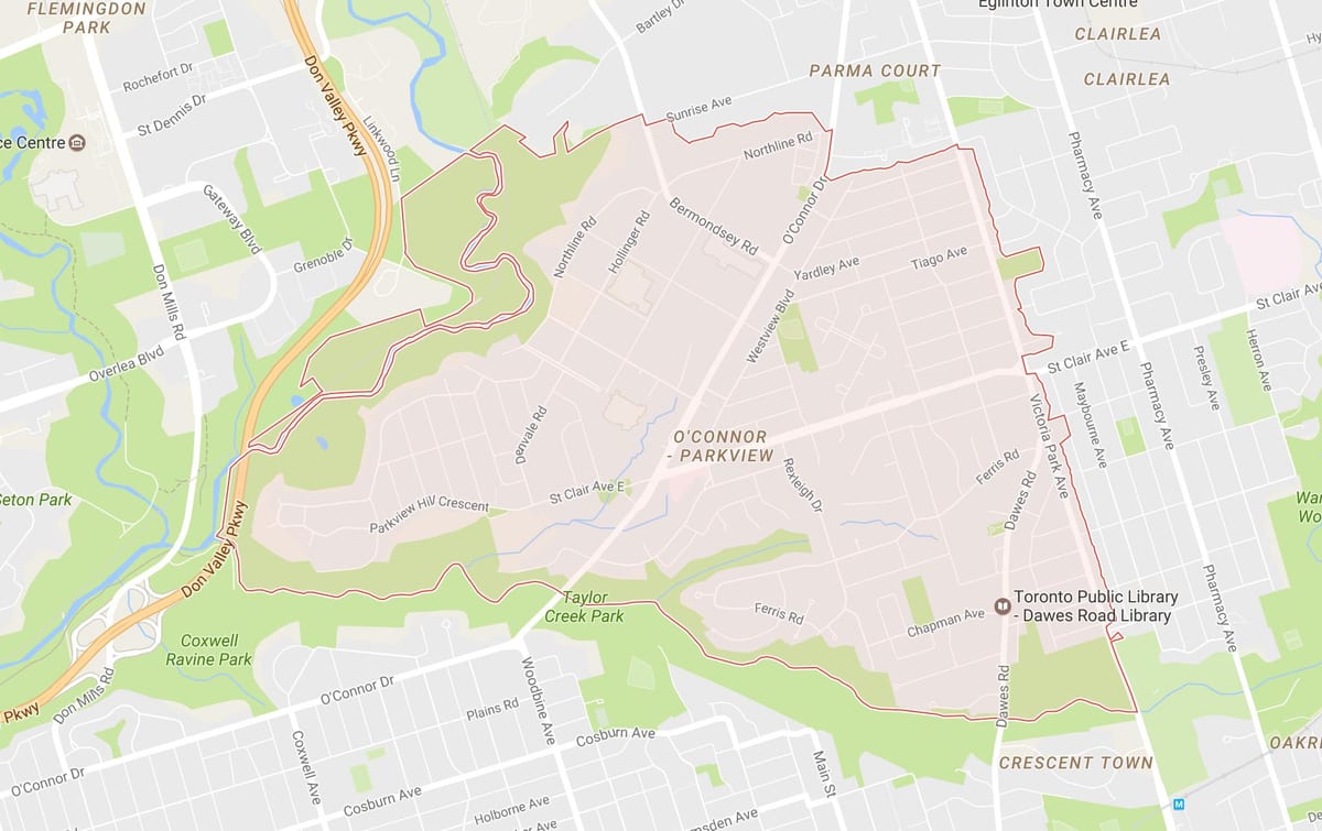 Mapa Uzdu Cesta okolí Toronto