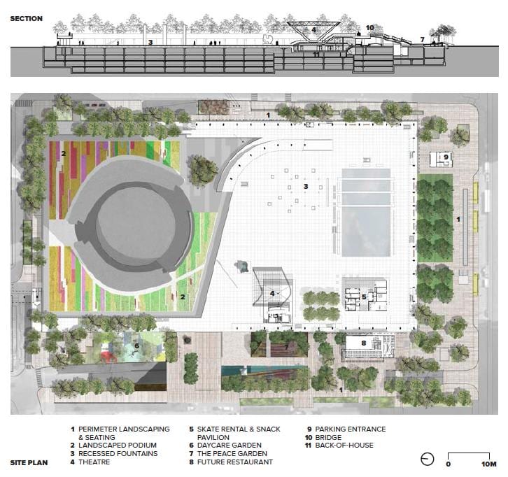 Mapa Nathan Phillips Square mier záhrada