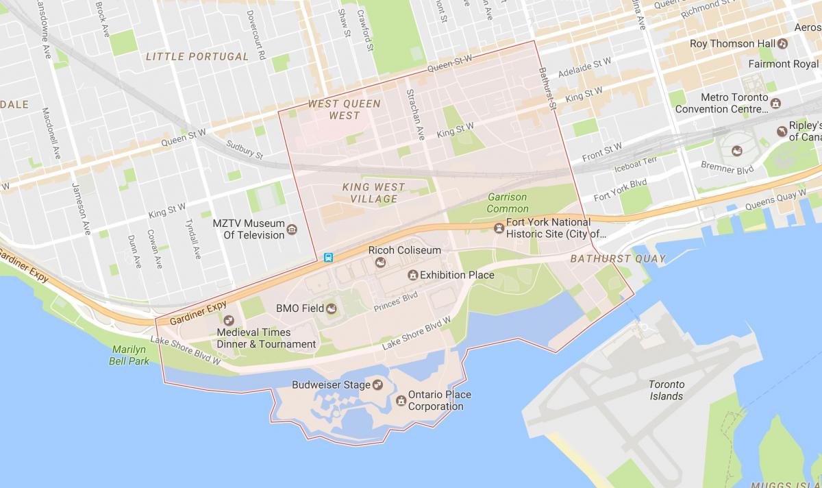 Mapu Niagara okolí Toronto