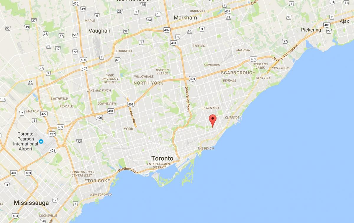 Mapa Oakridge okres Toronto