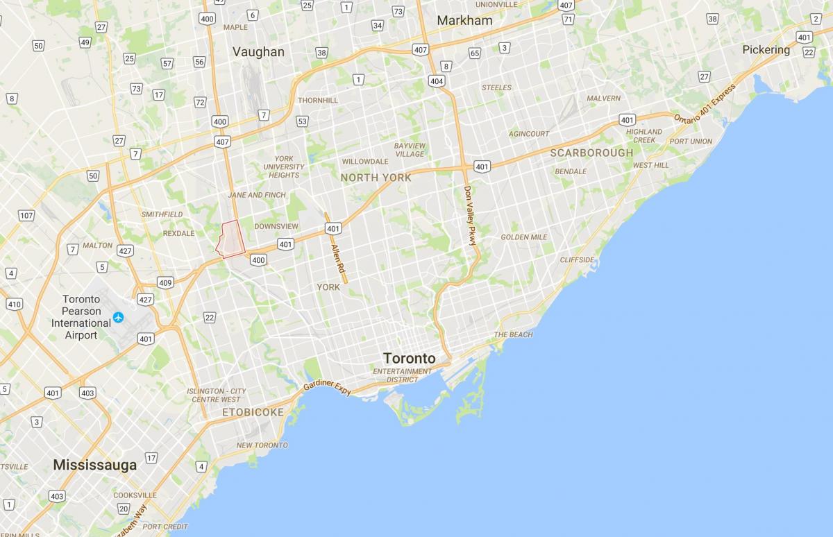 Mapa Pelmo Park – Humberlea okres Toronto