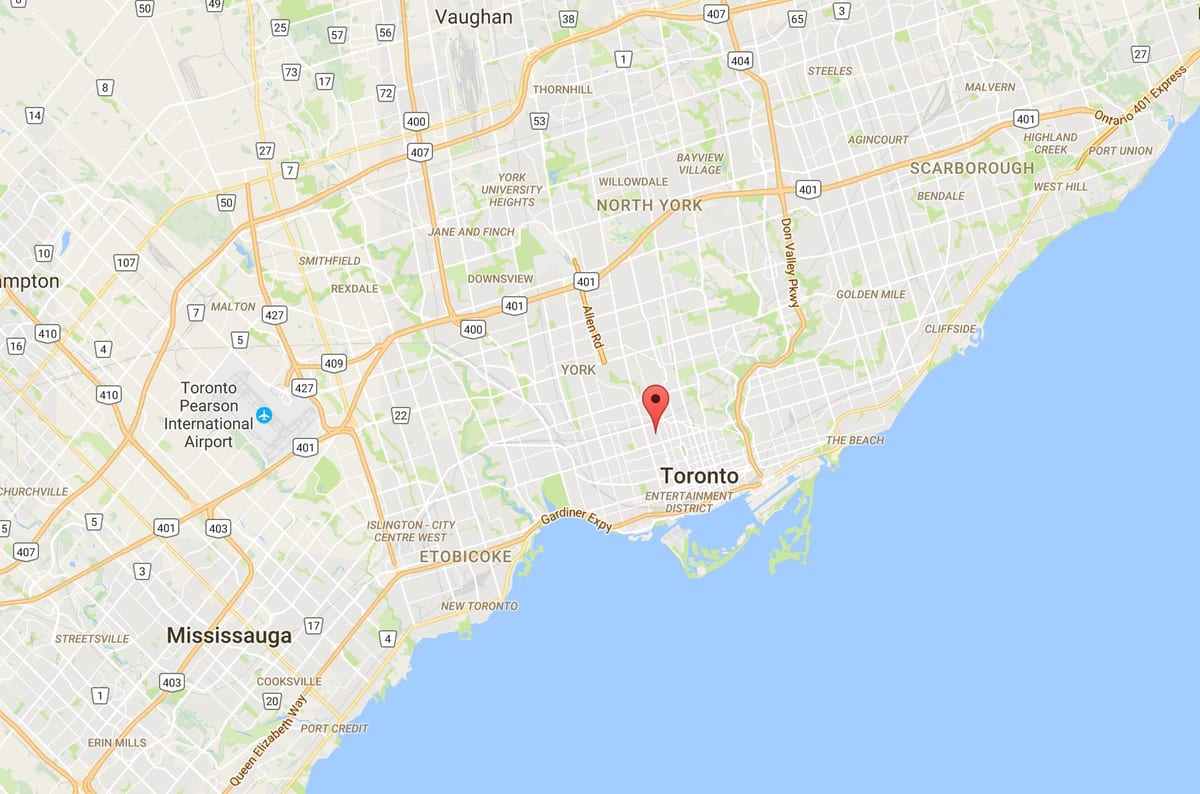 Mapa V Prílohe okres Toronto