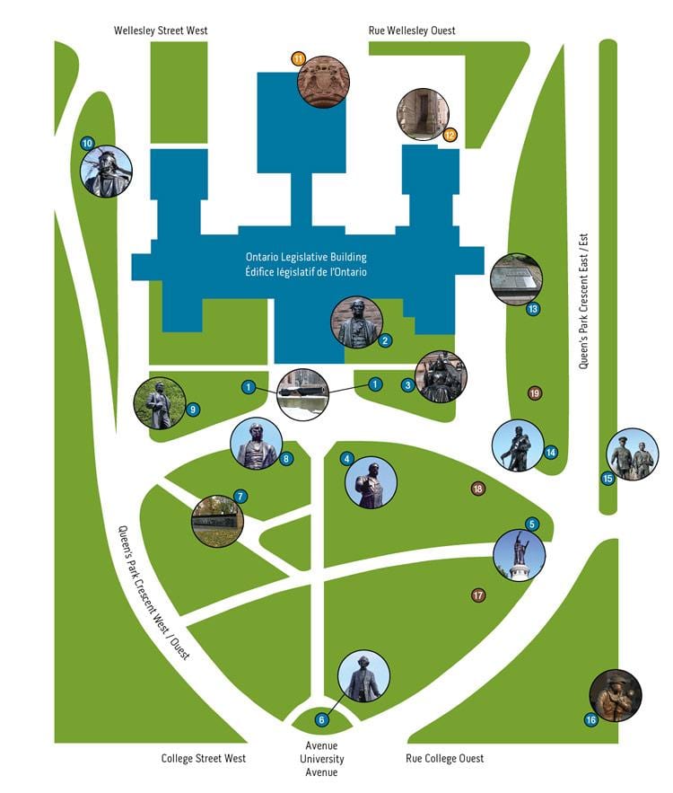 Mapa Queen ' s Park Toronto
