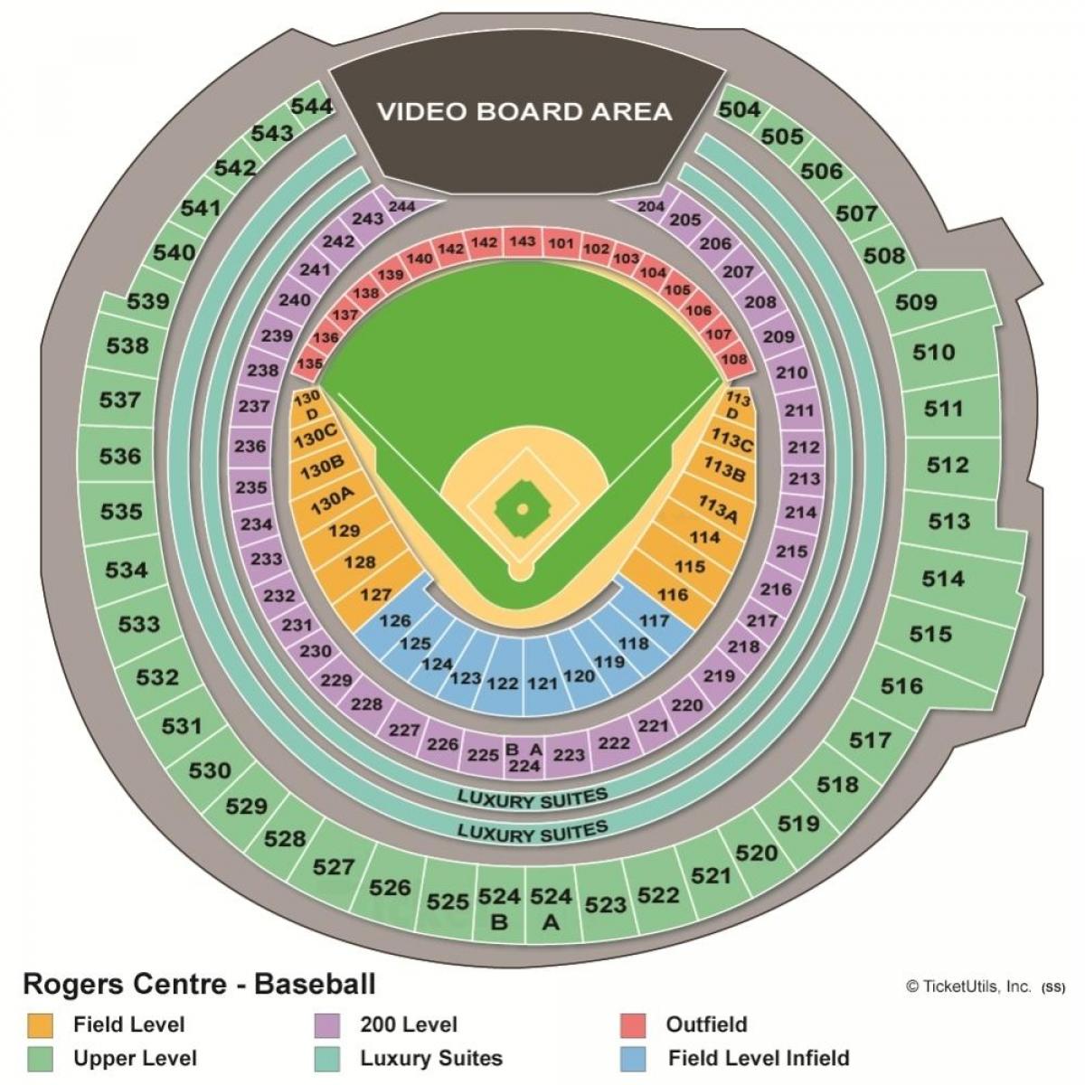 Mapa Rogers centre baseball