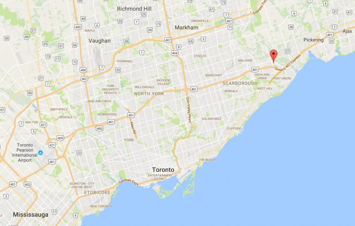 Mapa Rouge okres Toronto