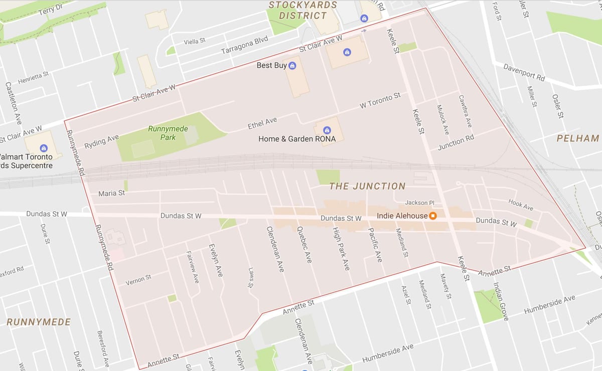 Mapa Križovatke okolí Toronto