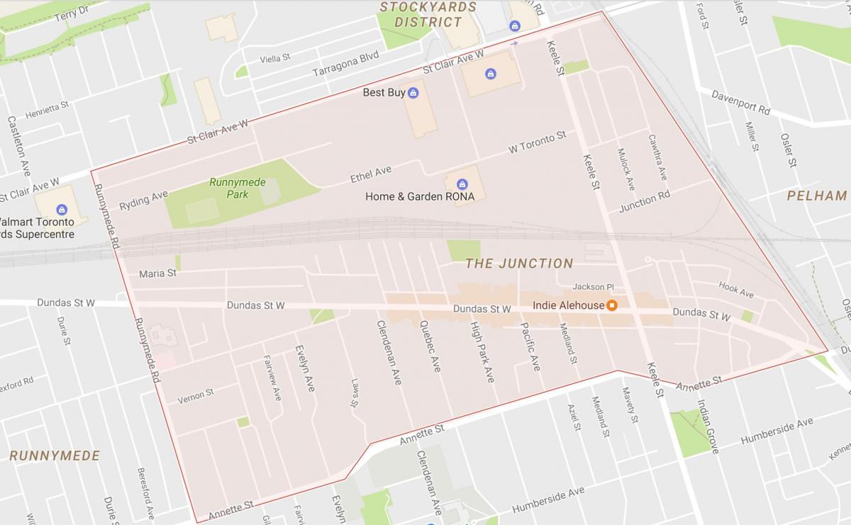 Mapa Križovatke okolí Toronto