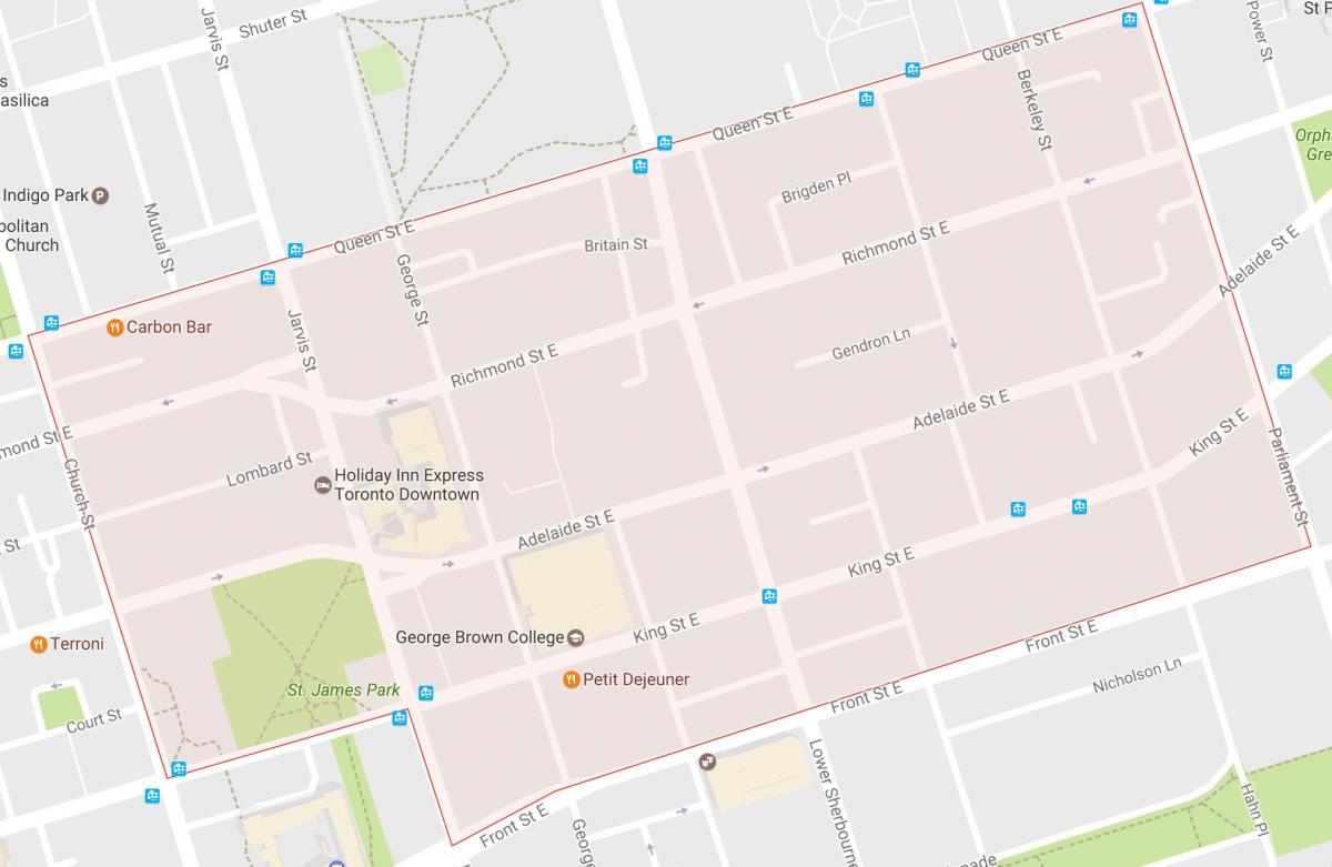 Mapa Staré Mesto okolí Toronto