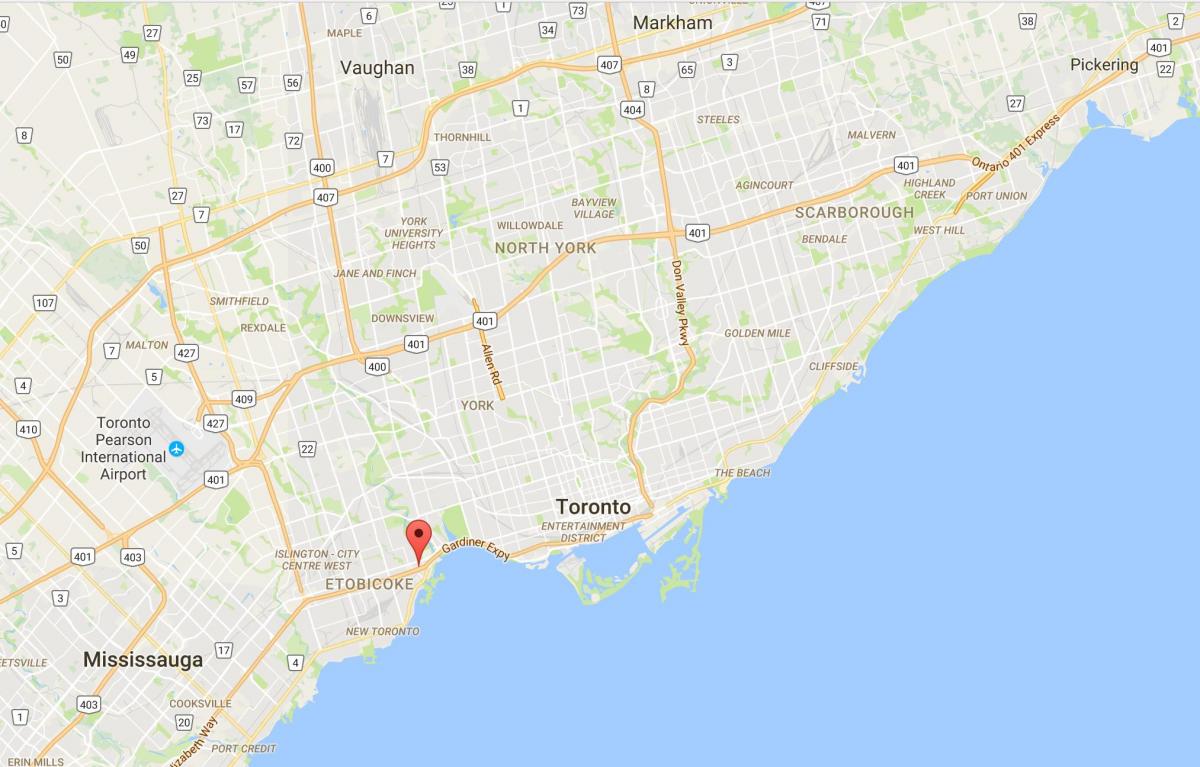 Mapa Stonegate-Queensway okres Toronto