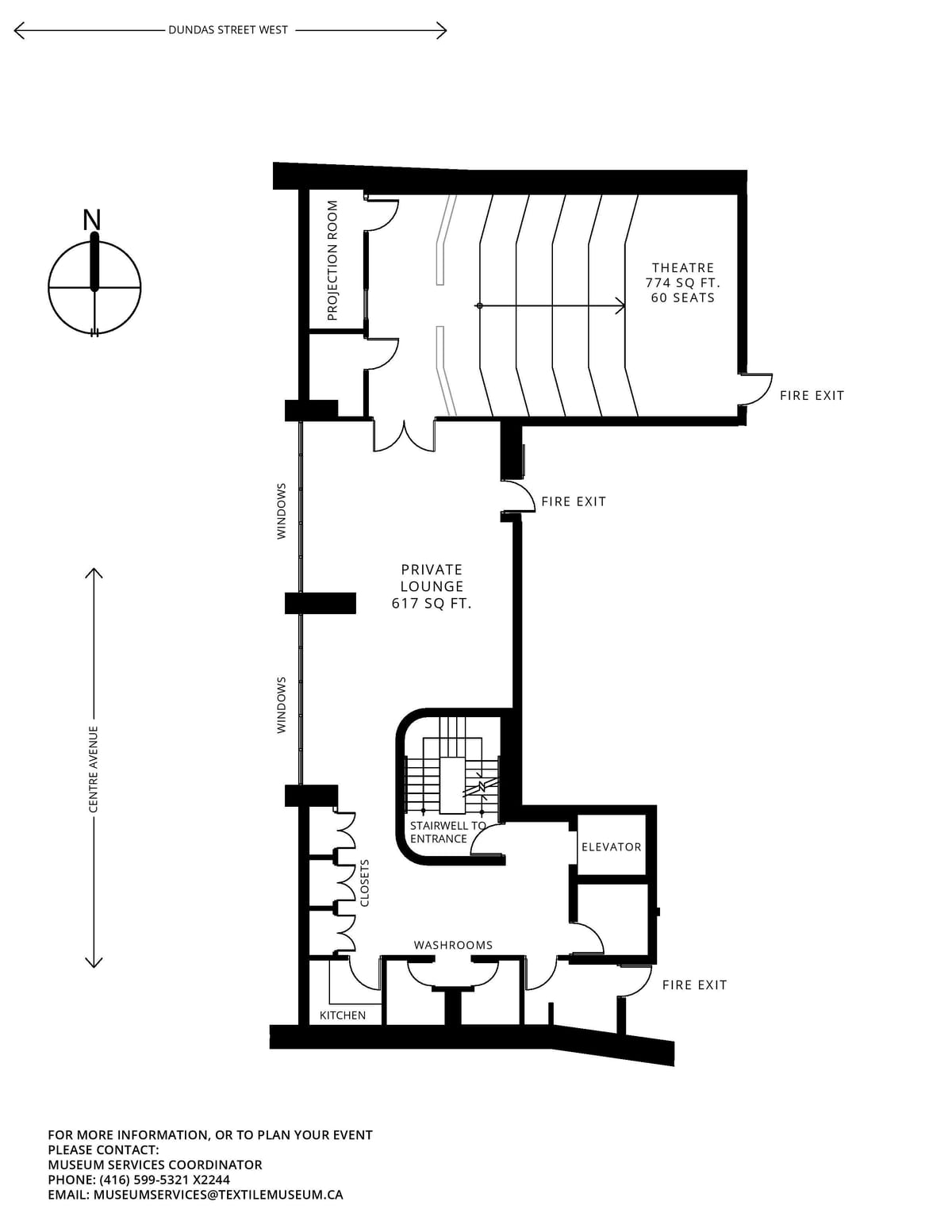 Mapa Textilné Múzeum Kanady