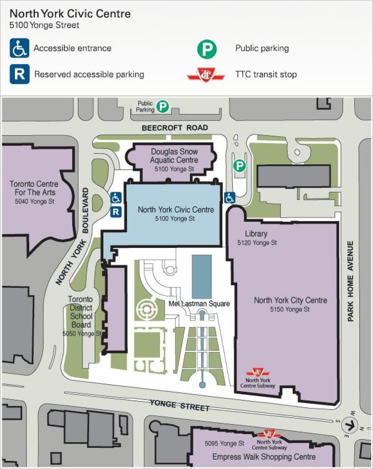 Mapu Toronto Centre for the Arts parkovanie