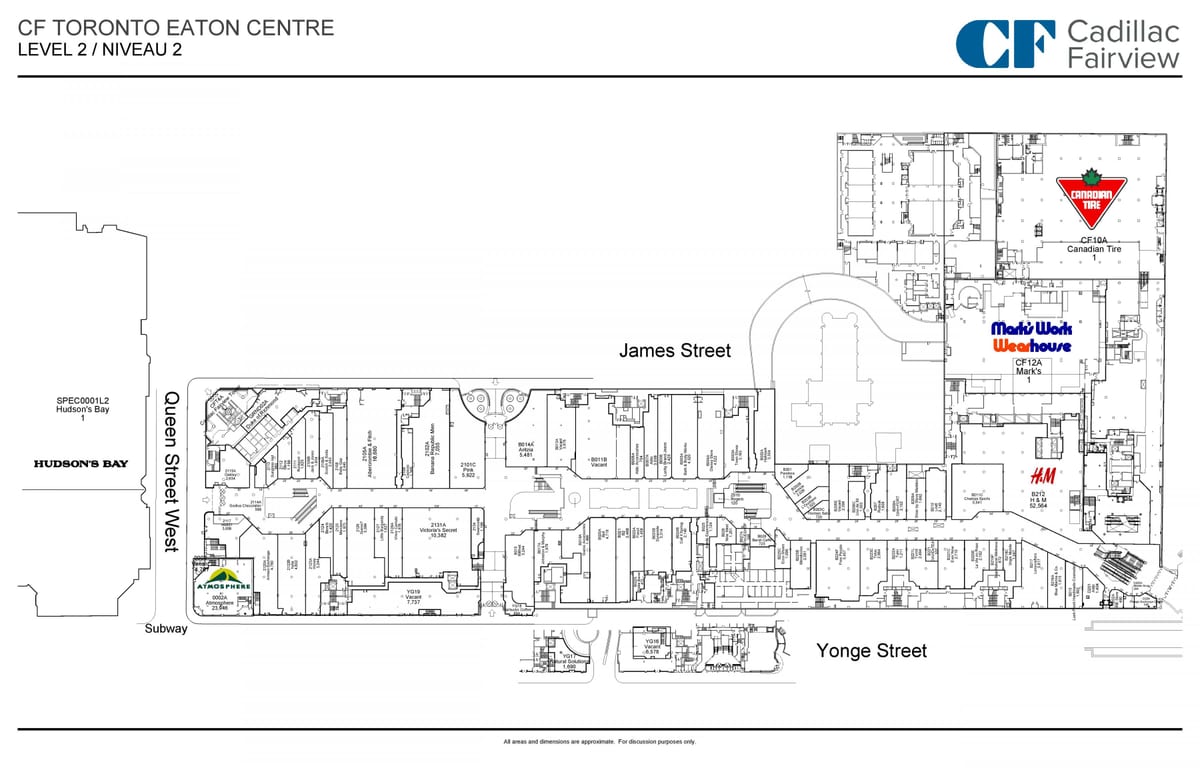 Mapu Toronto Jesť Centrum úroveň 2